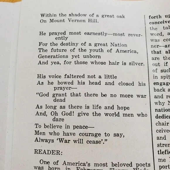 1951 Farmers Union Action Letter February Lincoln Gettysburg Address Edison - Picture 10 of 12